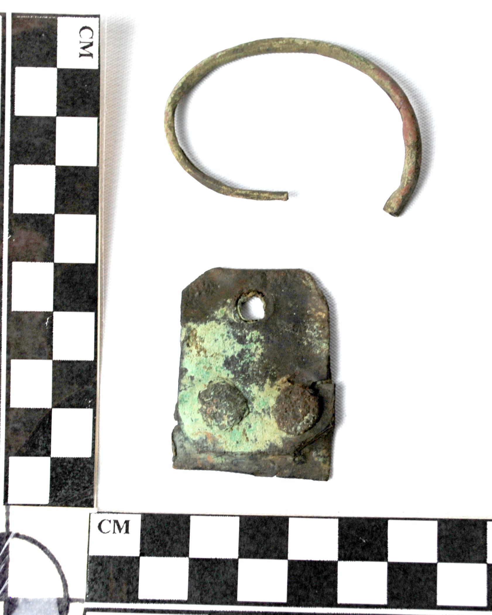 Copper Kettle Ear Scrap found at Point au Sauble, Green Bay, Wisconsin, 2021